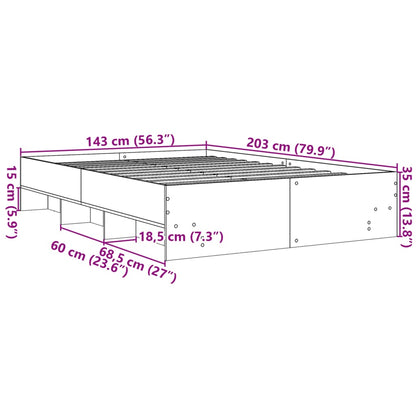 Giroletto Bianco 140x200 cm in Legno Multistrato | homemem39