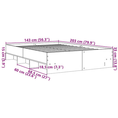 Giroletto Grigio Sonoma 140x200 cm in Legno Multistrato | homemem39