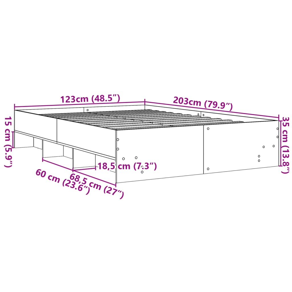 Giroletto Bianco 120x200 cm in Legno Multistrato | homemem39