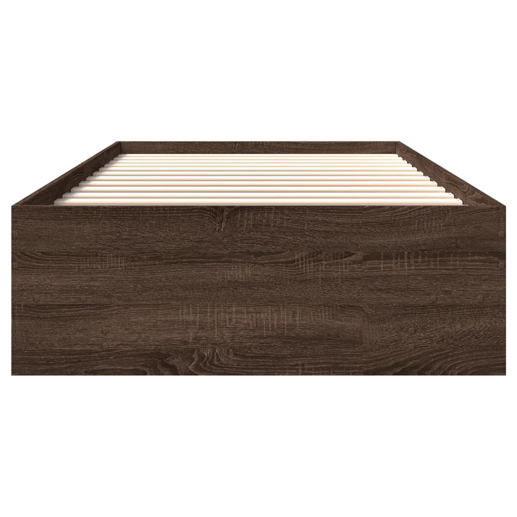 Giroletto senza Materasso Rovere Marrone 90x200cm in Truciolato | homemem39