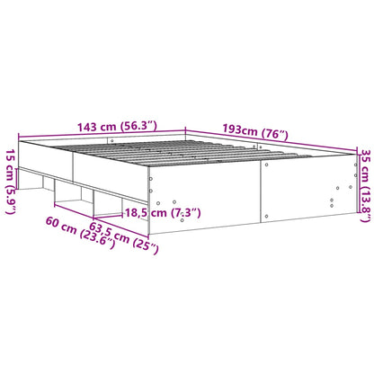 Giroletto senza Materasso Rovere Sonoma 140x190cm in Truciolato | homemem39