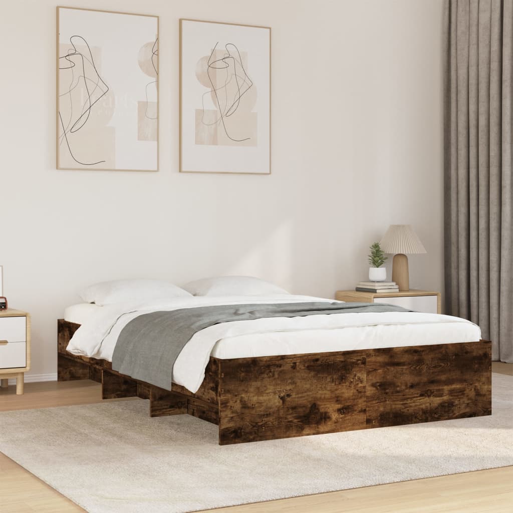 Giroletto senza Materasso Rovere Fumo 140x190 cm in Truciolato | homemem39