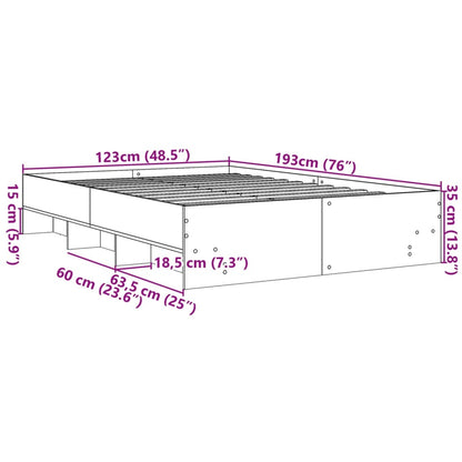 Giroletto senza Materasso Rovere Marrone 120x190 cm Truciolato | homemem39