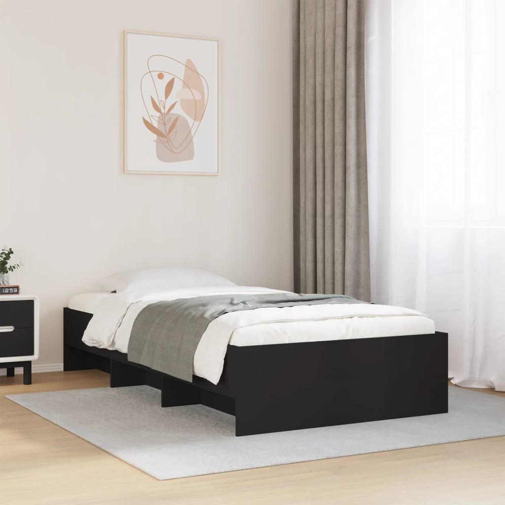 Giroletto Nero 90x190 cm in Legno Multistrato | homemem39