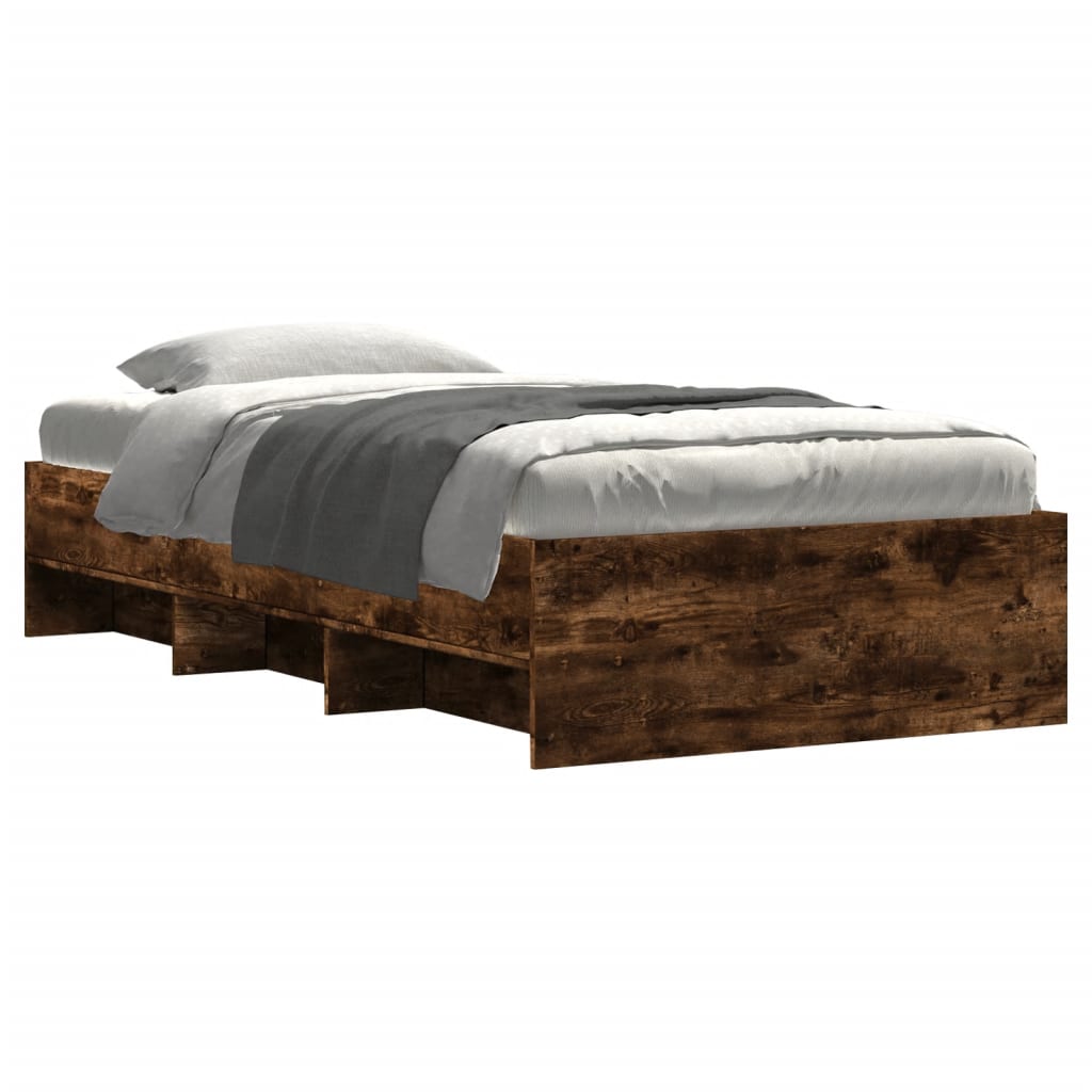 Giroletto senza Materasso Rovere Fumo 90x190 cm in Truciolato | homemem39