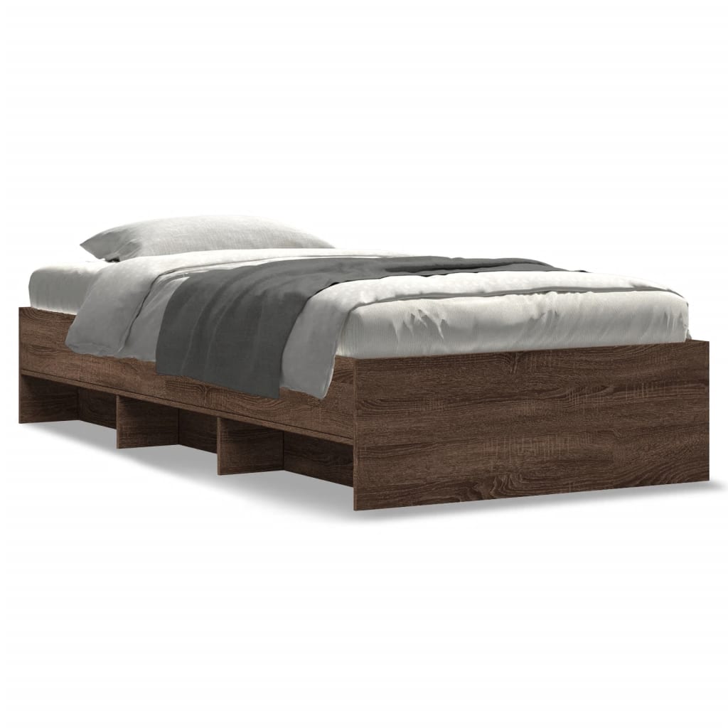 Giroletto senza Materasso Rovere Marrone 90x190cm in Truciolato | homemem39