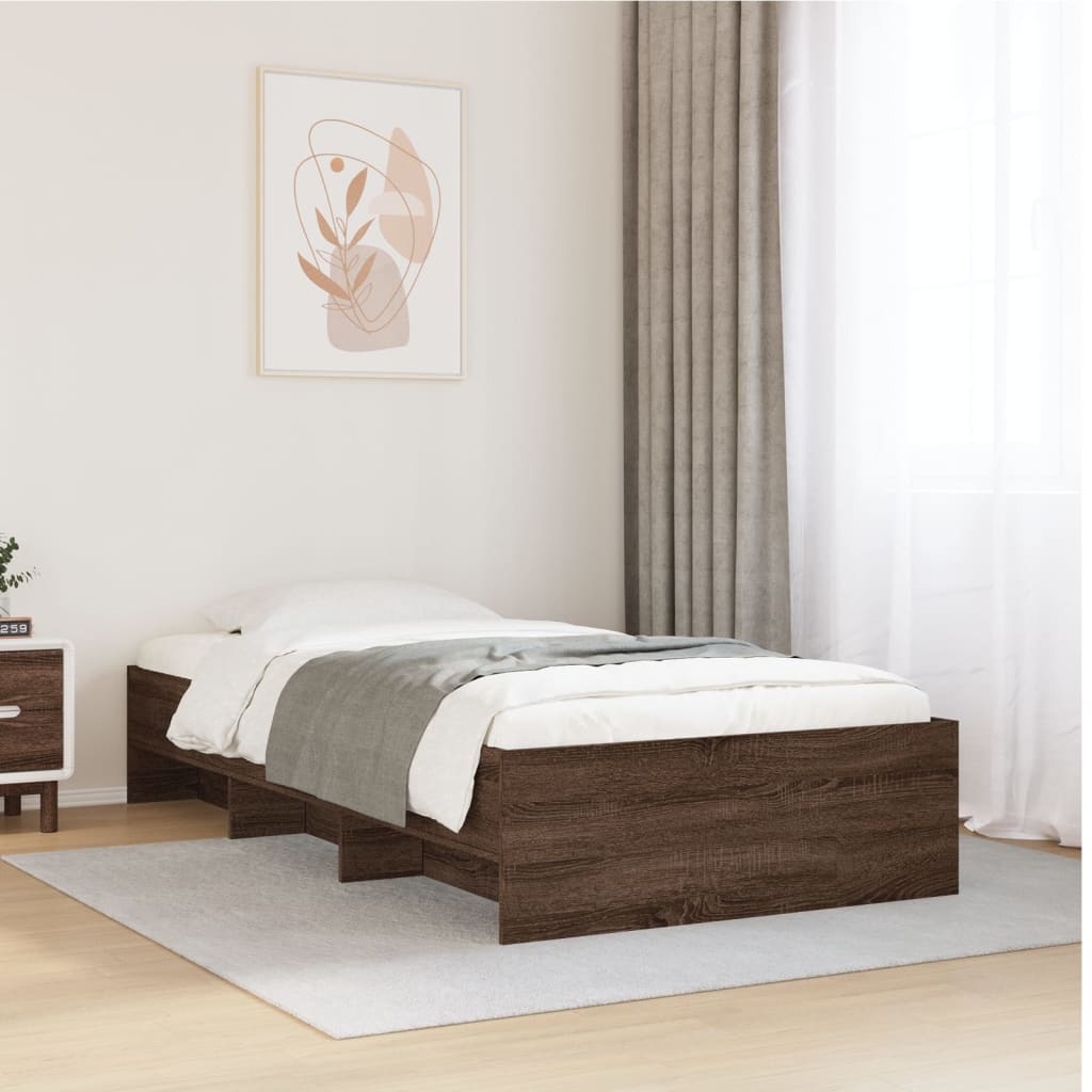 Giroletto senza Materasso Rovere Marrone 90x190cm in Truciolato | homemem39