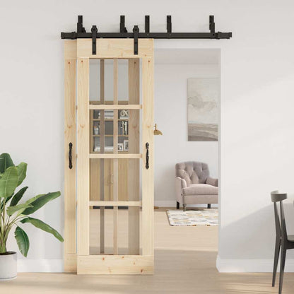 Kit di Binari per Porte Scorrevoli 152,5 cm Acciaio Nero | homemem39