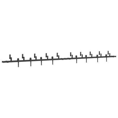 Kit di Binari per Porte Scorrevoli 427 cm Acciaio Nero | homemem39