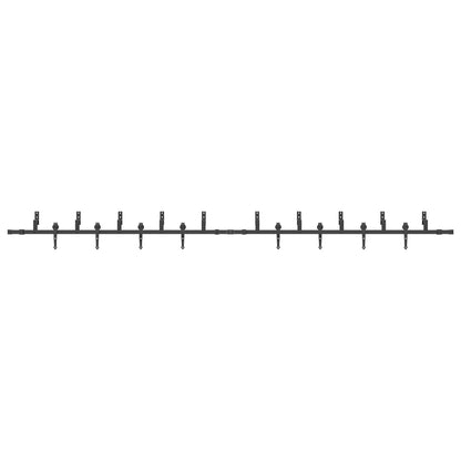 Kit di Binari per Porte Scorrevoli 427 cm Acciaio Nero | homemem39