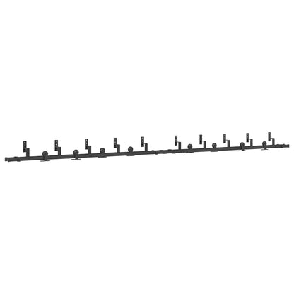 Kit di Binari per Porte Scorrevoli 427 cm Acciaio Nero | homemem39