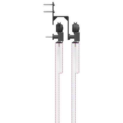 Kit di Binari per Porte Scorrevoli 427 cm Acciaio Nero | homemem39