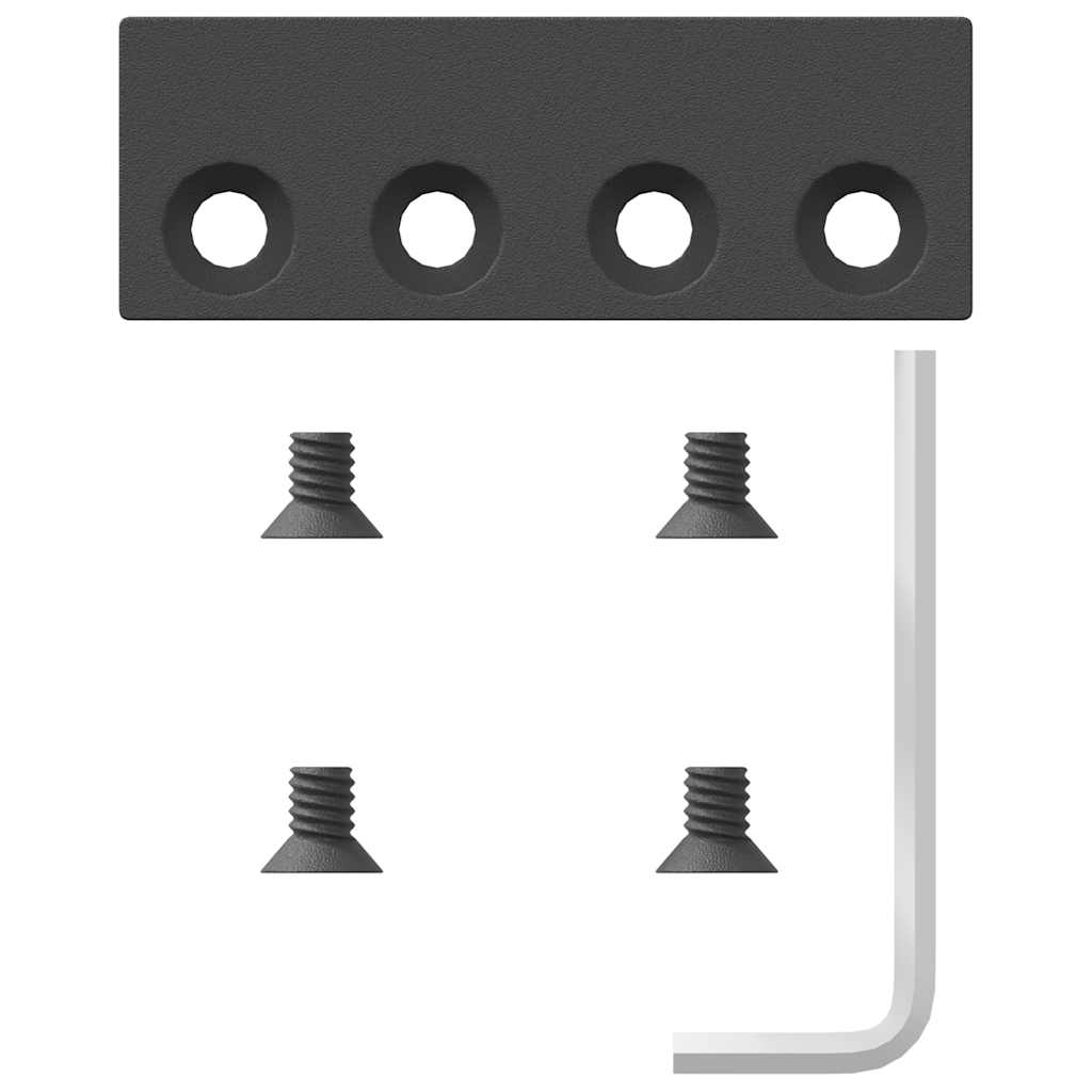 Kit di Binari per Porte Scorrevoli 305 cm Acciaio Nero | homemem39