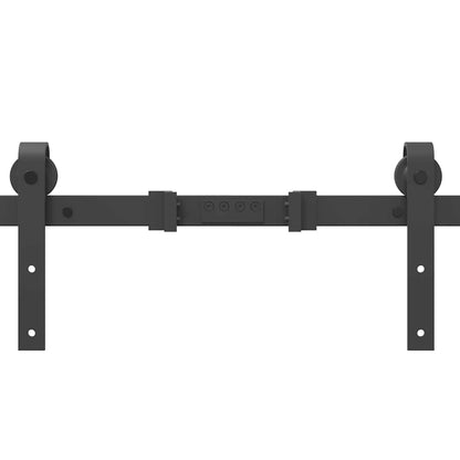 Kit di Binari per Porte Scorrevoli 427 cm Acciaio Nero | homemem39