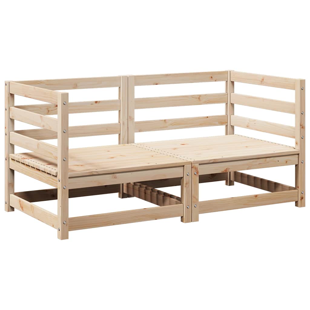 Set Divani da Giardino 2 pz in Legno Massello di Pino | homemem39