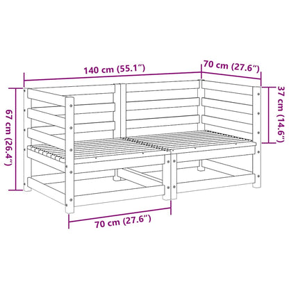 Set Divani da Giardino 2 pz in Legno Massello di Pino | homemem39