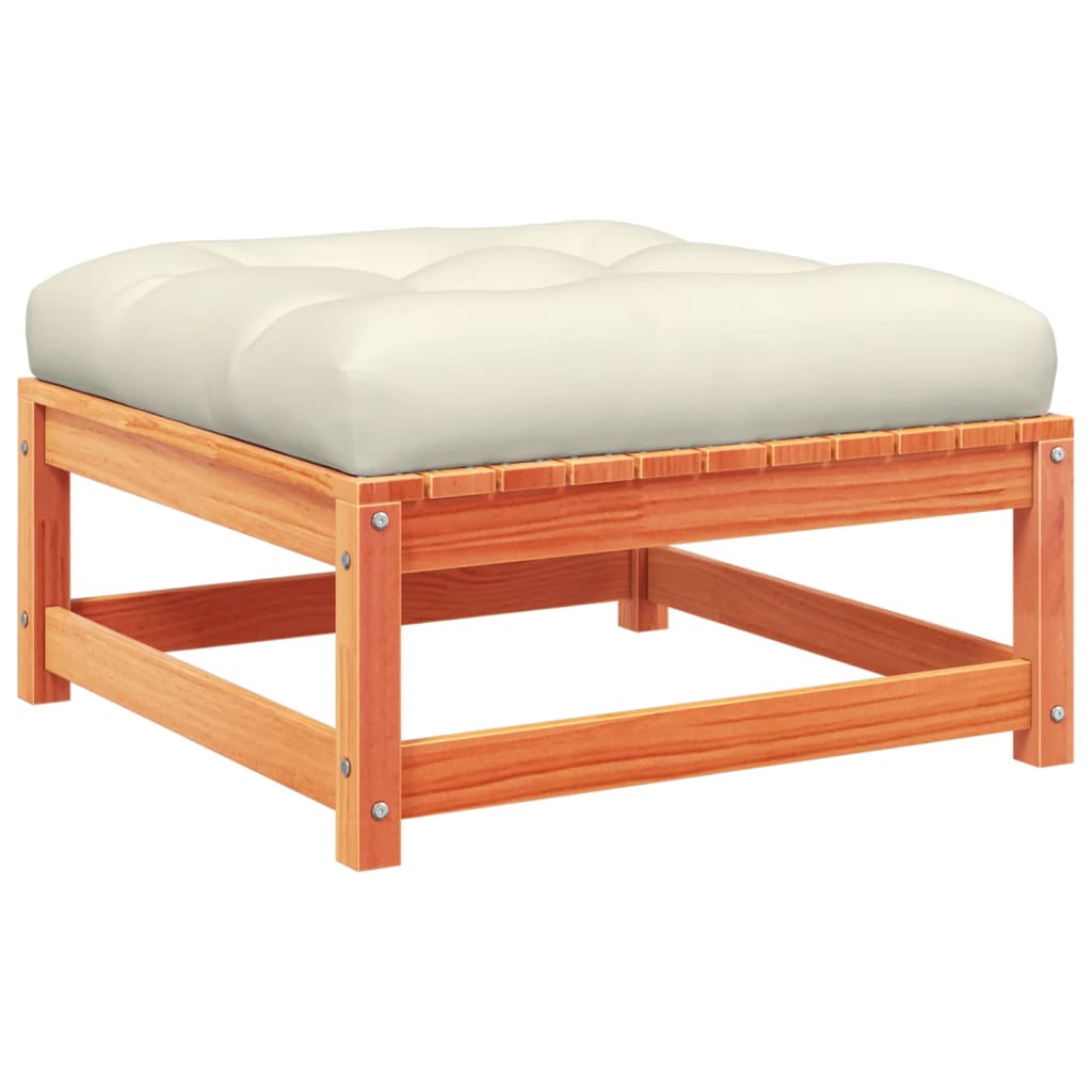 Set Divani Giardino 6pz con Cuscini Marrone Cera Massello Pino - homemem39