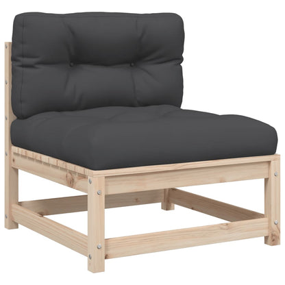 Set Divani Giardino 3 pz con Cuscini in Legno Massello di Pino | homemem39