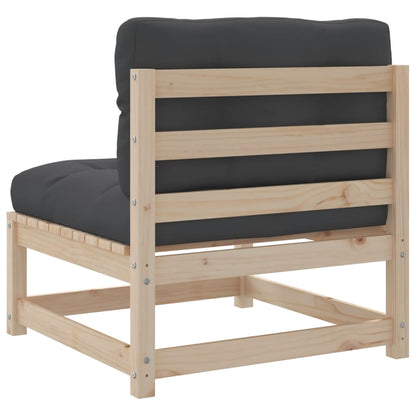 Set Divani Giardino 3 pz con Cuscini in Legno Massello di Pino | homemem39