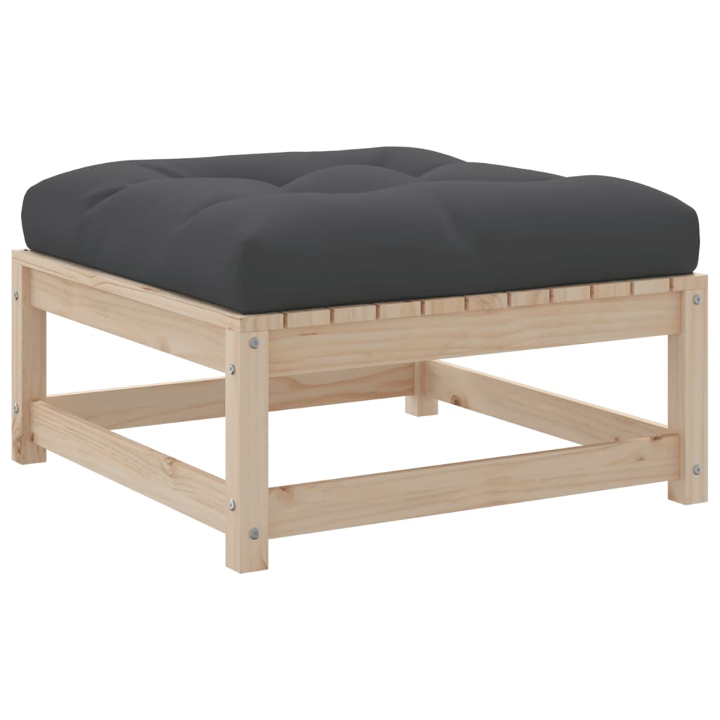Set Divani Giardino 3 pz con Cuscini in Legno Massello di Pino | homemem39