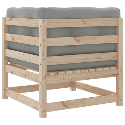 Set Divani Giardino 3 pz con Cuscini in Legno Massello di Pino | homemem39
