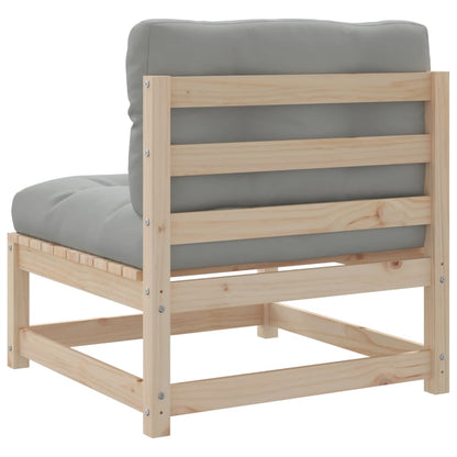 Set Divani Giardino 3 pz con Cuscini in Legno Massello di Pino | homemem39