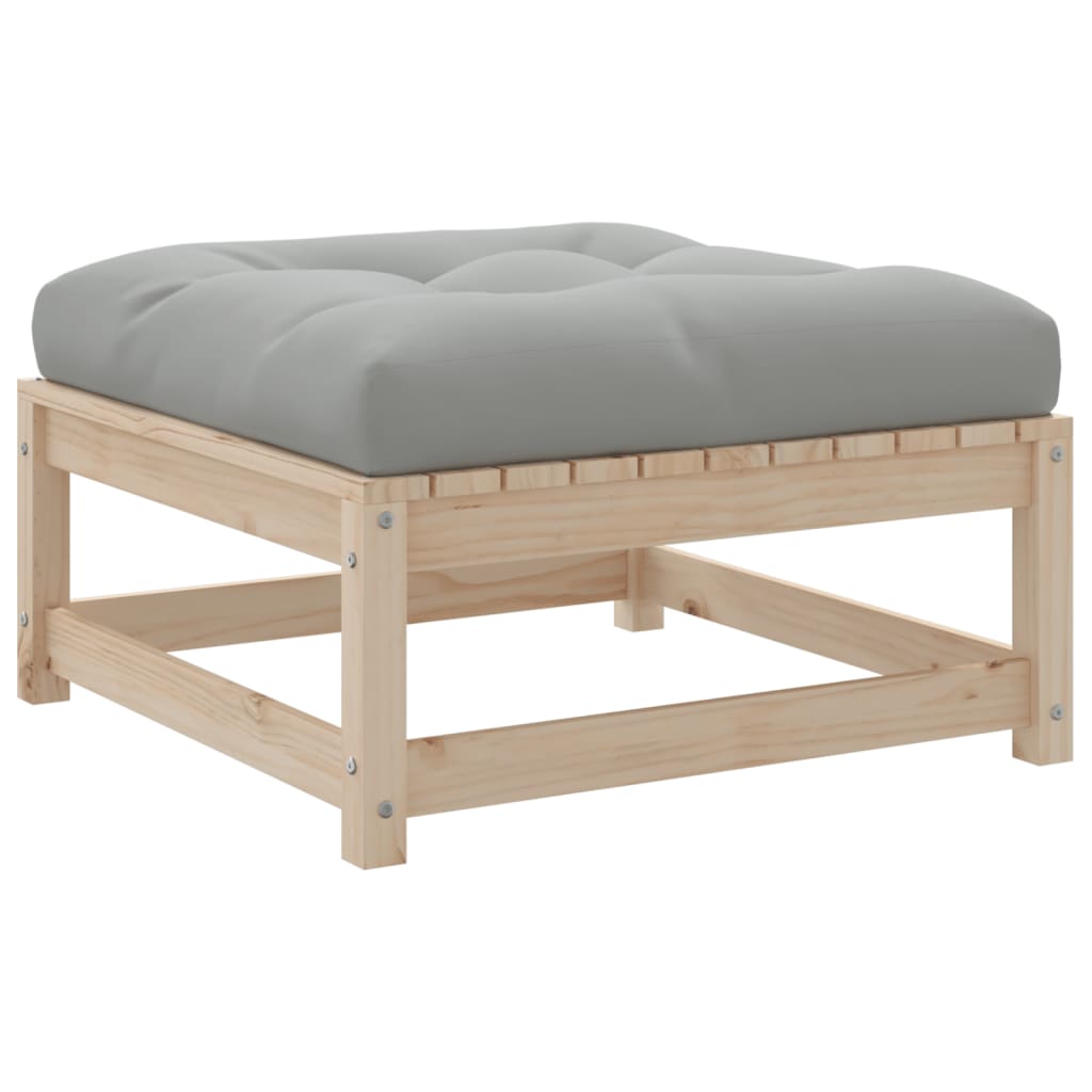 Set Divani Giardino 3 pz con Cuscini in Legno Massello di Pino | homemem39