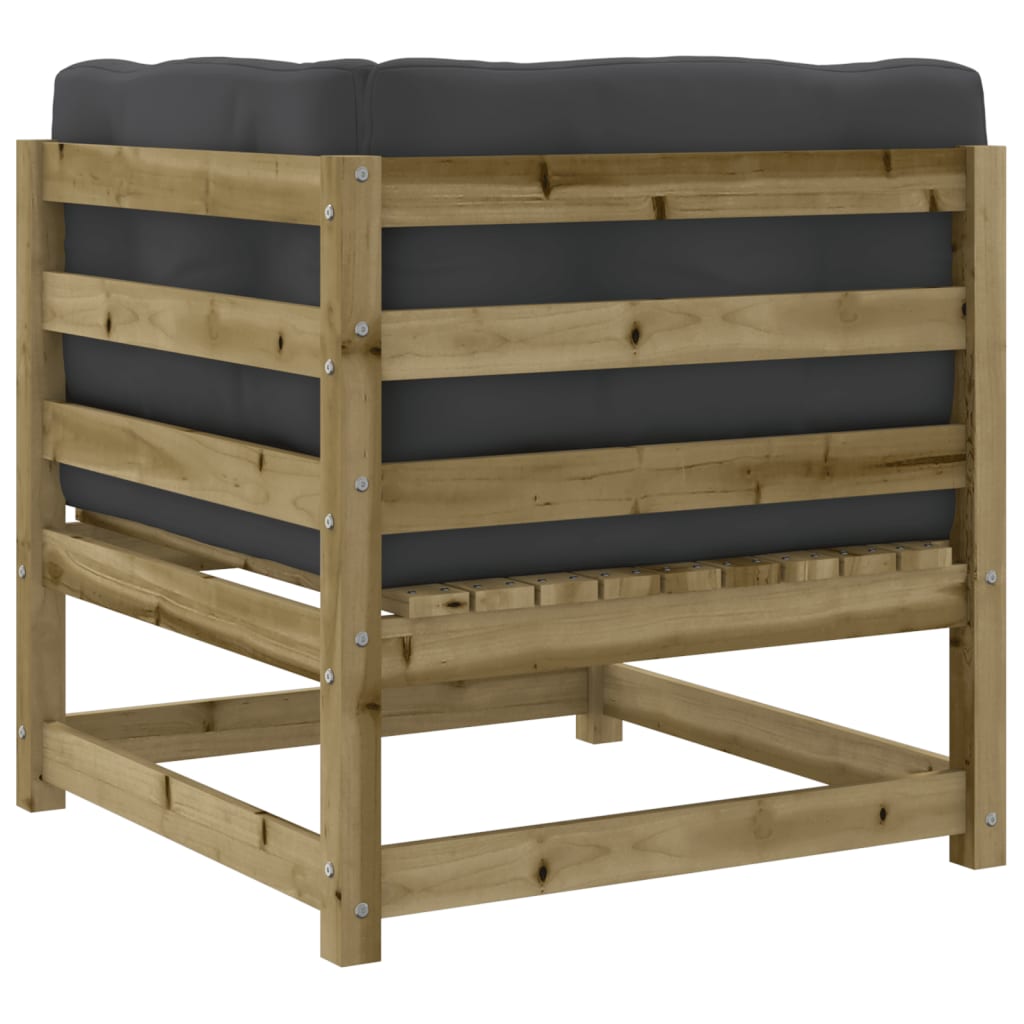 Set Divani da Giardino 3pz con Cuscini Legno Impregnato di Pino | homemem39