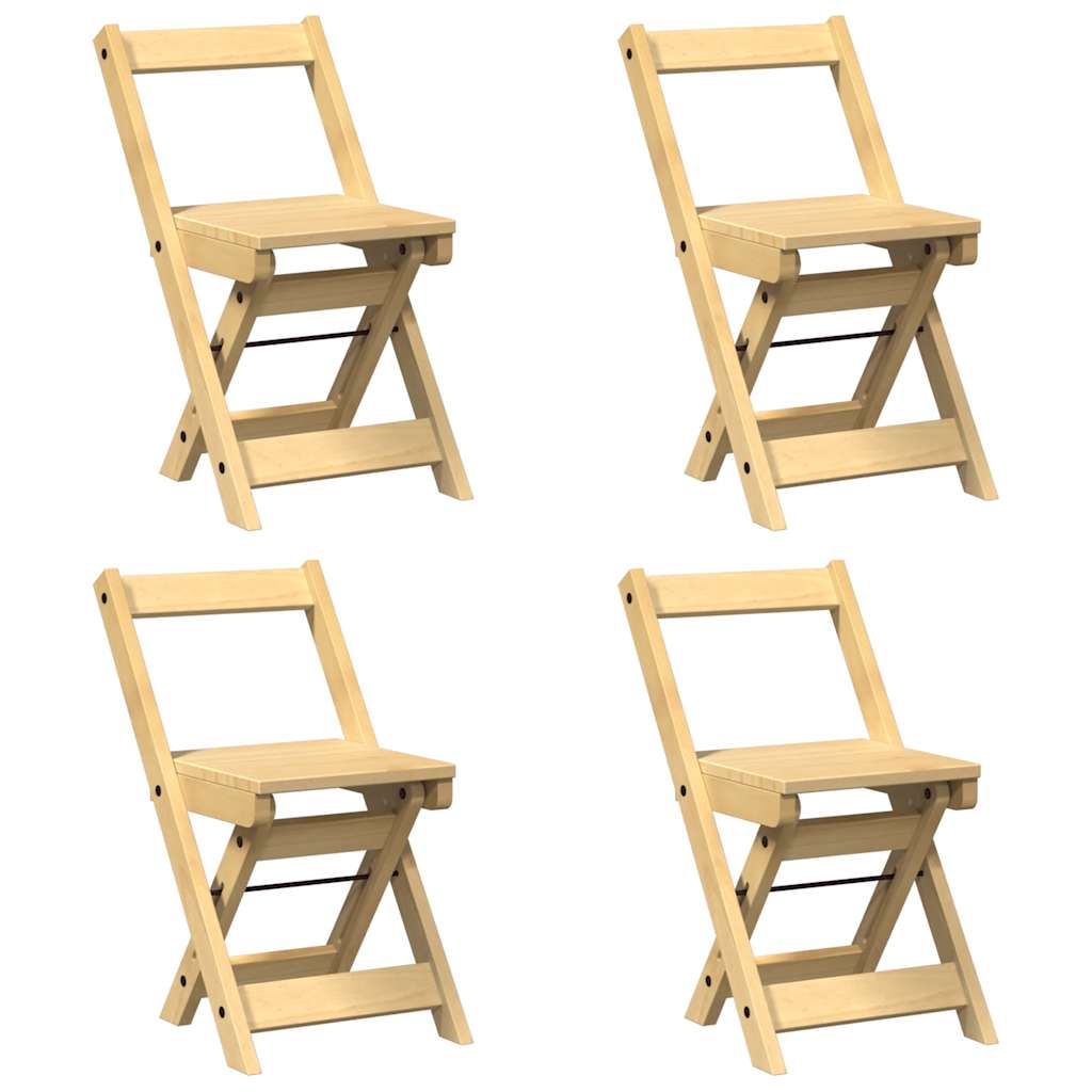 Set da Pranzo 5 pz Corona Pieghevole Marrone Cera in Pino - homemem39