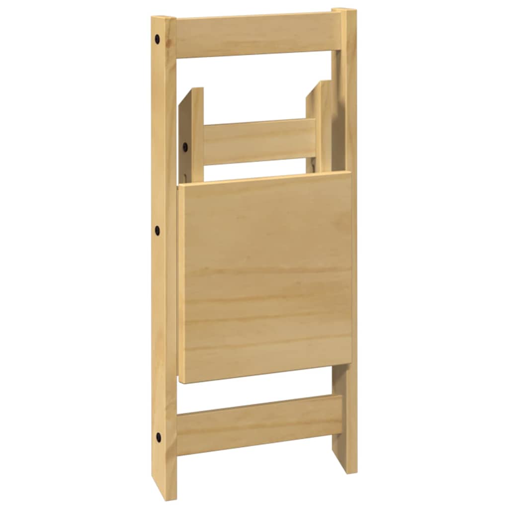 Set da Pranzo 5 pz Corona Pieghevole Marrone Cera in Pino - homemem39