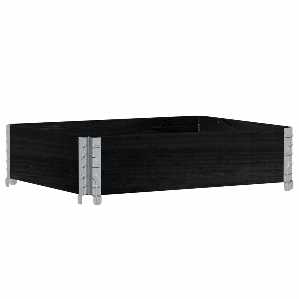 Paretale per Pallet Nero 80x60 cm in Legno Massello di Pino | homemem39