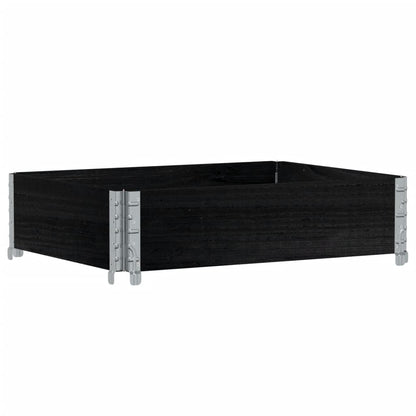 Paretale per Pallet Nero 80x60 cm in Legno Massello di Pino | homemem39