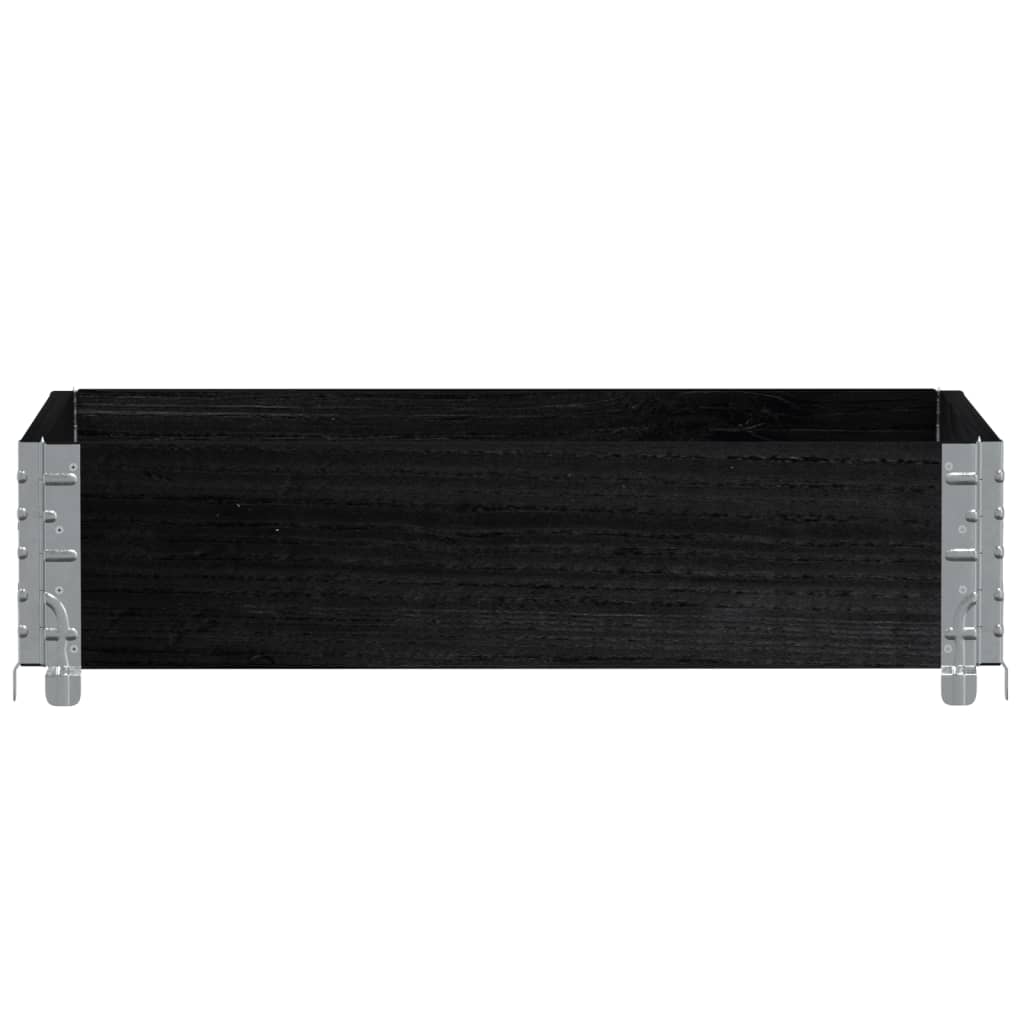 Paretale per Pallet Nero 80x60 cm in Legno Massello di Pino | homemem39