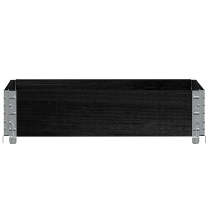 Paretale per Pallet Nero 80x60 cm in Legno Massello di Pino | homemem39