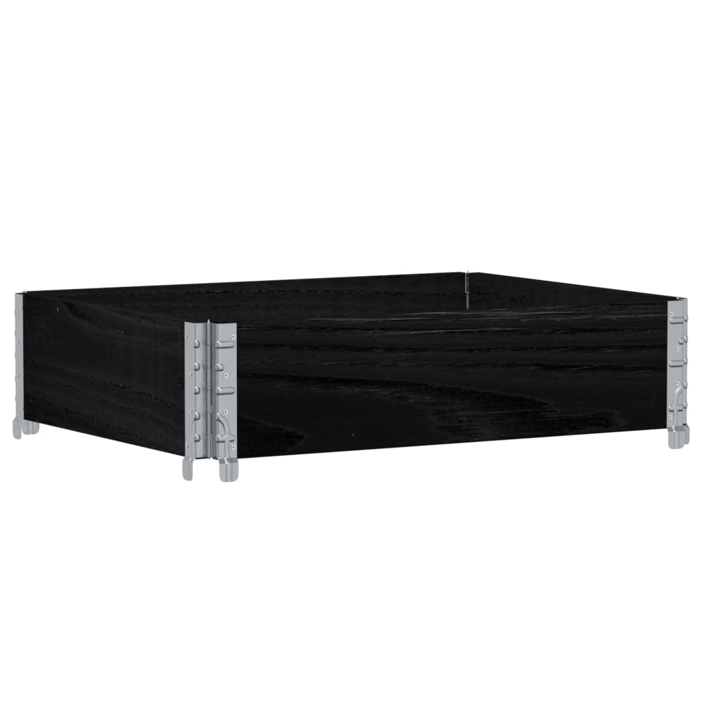Paretale per Pallet Nero 80x60 cm in Legno Massello di Pino | homemem39