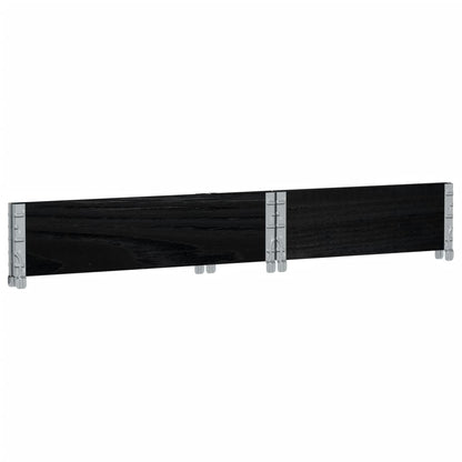 Paretale per Pallet Nero 80x60 cm in Legno Massello di Pino | homemem39