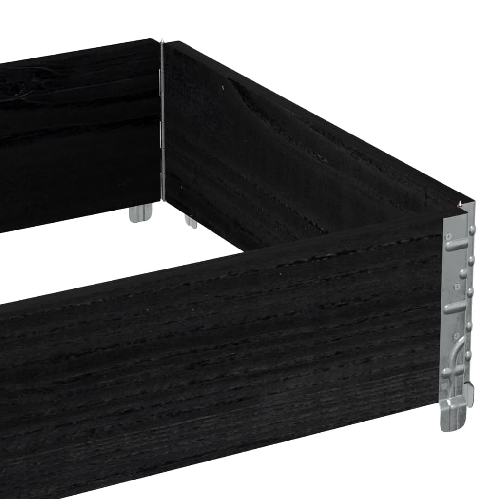 Paretale per Pallet Nero 80x60 cm in Legno Massello di Pino | homemem39