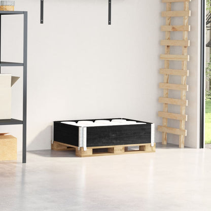 Paretale per Pallet Nero 80x60 cm in Legno Massello di Pino | homemem39