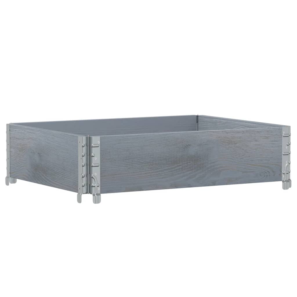 Paretale per Pallet Grigio 80x60 cm in Legno Massello di Pino | homemem39