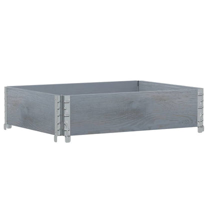Paretale per Pallet Grigio 80x60 cm in Legno Massello di Pino | homemem39