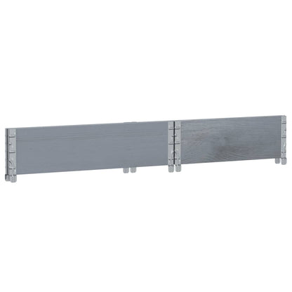 Paretale per Pallet Grigio 80x60 cm in Legno Massello di Pino | homemem39