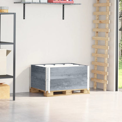 Paretali per Pallet 2pz Grigi 80x60cm in Legno Massello di Pino | homemem39