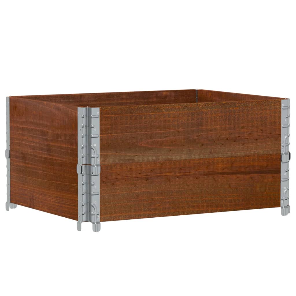 Paretali per Pallet 2pz Marroni 80x60cm Legno Massello di Pino | homemem39
