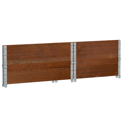 Paretali per Pallet 2pz Marroni 80x60cm Legno Massello di Pino | homemem39