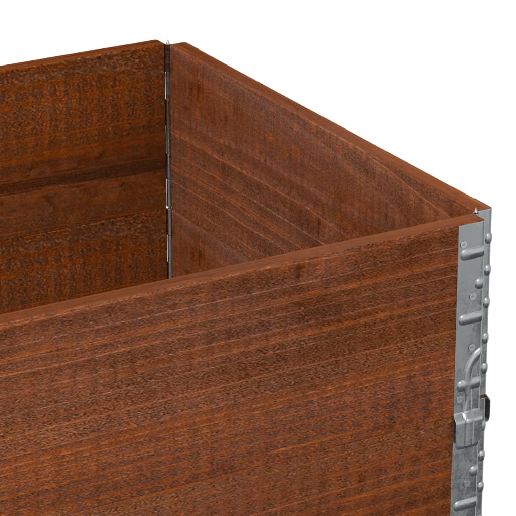 Paretali per Pallet 2pz Marroni 80x60cm Legno Massello di Pino | homemem39