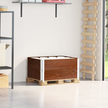 Paretali per Pallet 2pz Marroni 80x60cm Legno Massello di Pino | homemem39