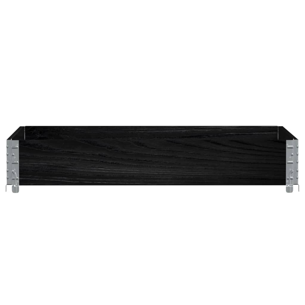 Paretale per Pallet Nero 120x80 cm in Legno Massello di Pino | homemem39