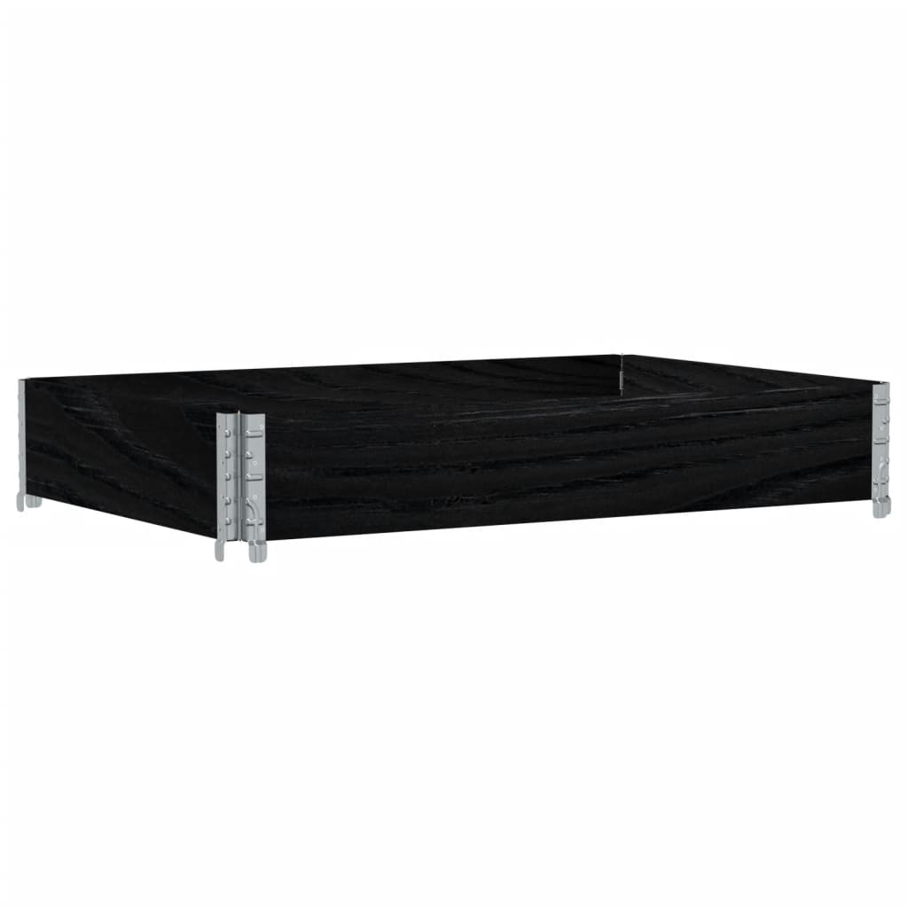 Paretale per Pallet Nero 120x80 cm in Legno Massello di Pino | homemem39