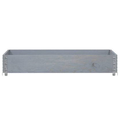 Paretale per Pallet Grigio 120x80 cm in Legno Massello di Pino | homemem39