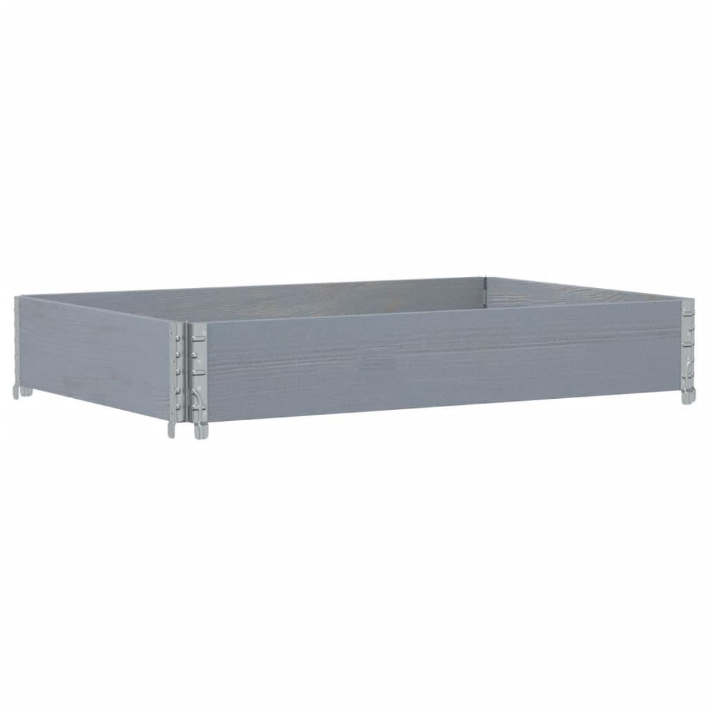 Paretale per Pallet Grigio 120x80 cm in Legno Massello di Pino | homemem39